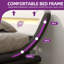 Small Double Bed，Upholstered Sleigh Bed-394339770