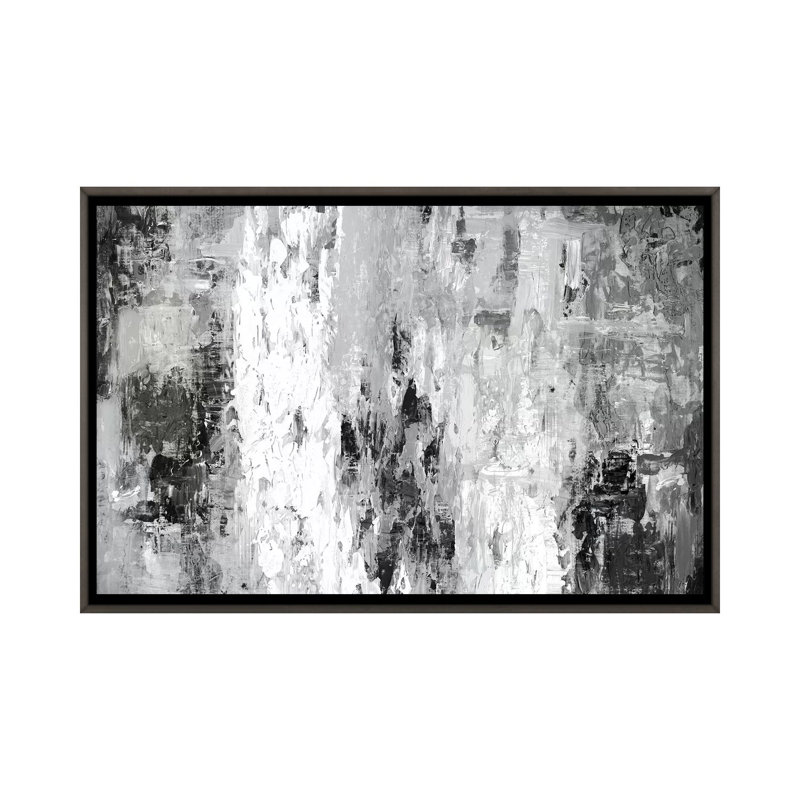 « Black And White Abstract IV by PI Studio » - Impression sur toile tendue, H 18 po x l 26 po, Impression encadrée