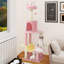 Cat Climbing Tree With Hammock, Scratching Posts, Two Dangling Balls, And Plush Hideaway, Cat Tower For Apartment-416438715