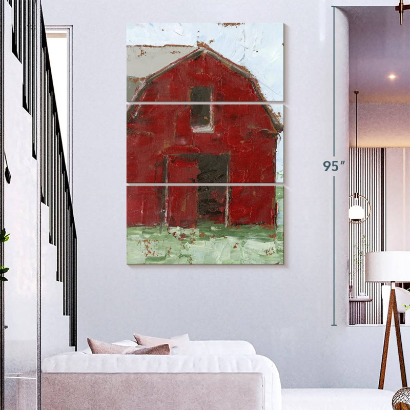 Lilie Big Red Barn I, H 74 po x l 48 po