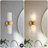 Aleinah 14" Modern Alabaster Mirror Vanity Gold Wall Sconces(Bulbs Included)-1534666064