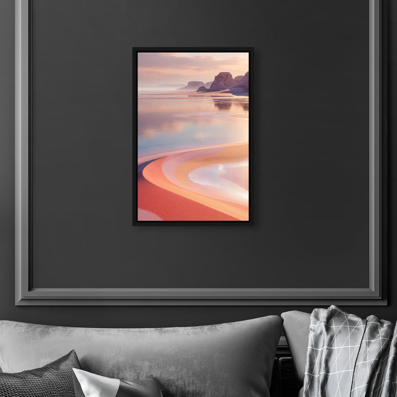 Coastal Dream Abstract Canvas Print by Oliver Gal, Black Frame, 10 x 15, 11"H x 16"W, Black Floater Frame