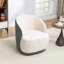 Fauteuil demi-tonneau pivotant en velours Stith-95119118