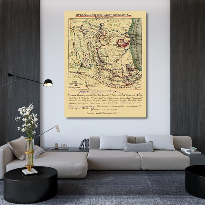 Darby Home Co Grant Gallery Wrapped Canvas Art Titled: Attack Capture of Fort Donelson Tennessee