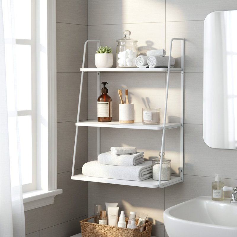 Ranjeet 3 Piece Tiered Shelf, White