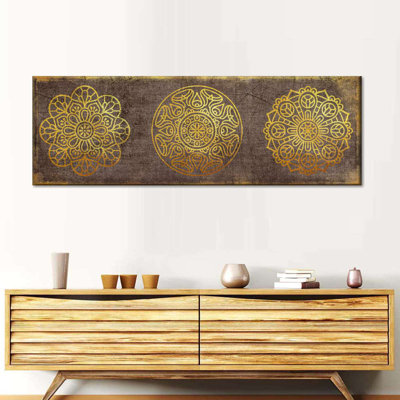 Impression sur toile Golden Mandalas