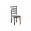 Ensemble de chaises de salle à manger rembourrées en tissu avec dossier échelle, pieds en bois