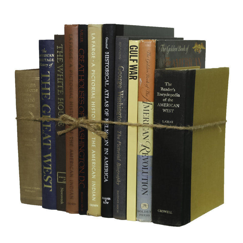Livres décoratifs - Ensemble de livres rétro surdimensionnés de l'histoire américaine - 1 pied de livres