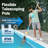 Cordless Handheld Vacuum Pool Cleaner with Telescopic Pole for Pools/Spas/Hot Tubs, up to 18.5 GPM in Yellow