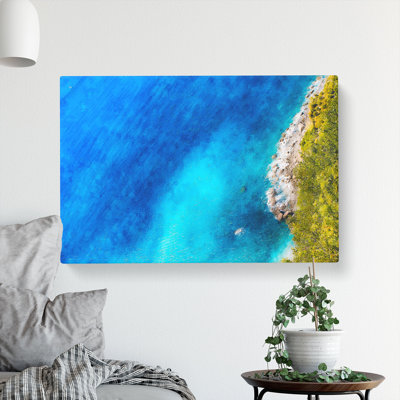 Coast Of Cinque Terre In Italy - Wrapped Canvas Painting