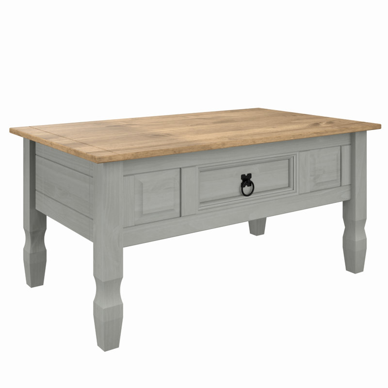 Table basse en bois Corona gris | Charlton Home®