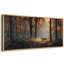 «Enchanted Autumn Woodland with Fox in Golden Light», reproduction d'art sur toile encadrée-123831679-123831676