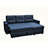 Blue L-Shaped Sleeper Couch, Stylish 3 For Bedroom Convertible Sectional , , Space Saving-1707178302
