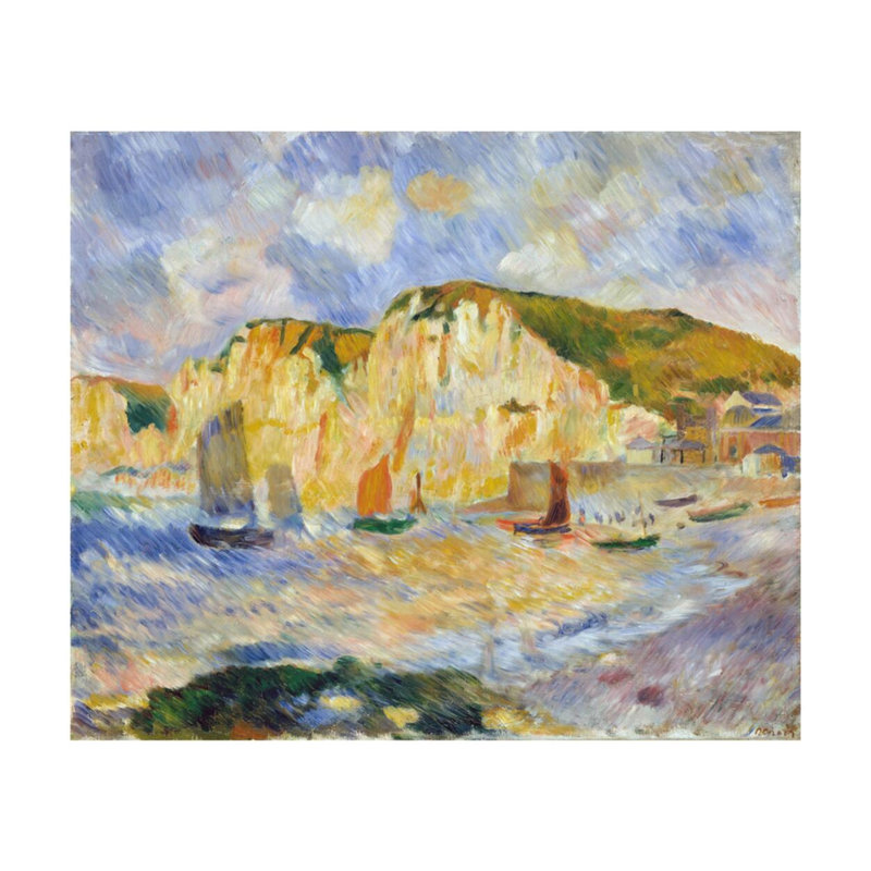 La mer et les falaises par Pierre-Auguste Renoir - Estampe numérique, H 16 po x l 20 po
