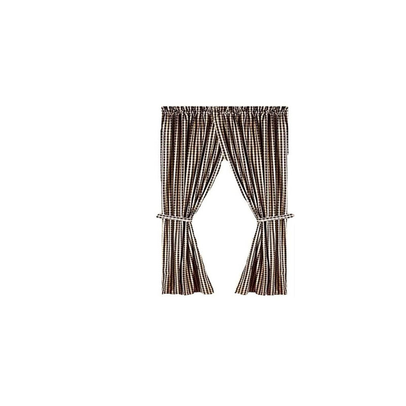 Carnamaddy Cotton Room Darkening Curtain Pair, 63" W x 72" L, Black