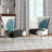 Upholstered Floral Side Chair - Modern floral Accent Chair-90396833