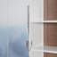Lit escamotable double avec armoire de rangement, tablettes ouvertes, port USB et façade de canapé, blanc-1376561520
