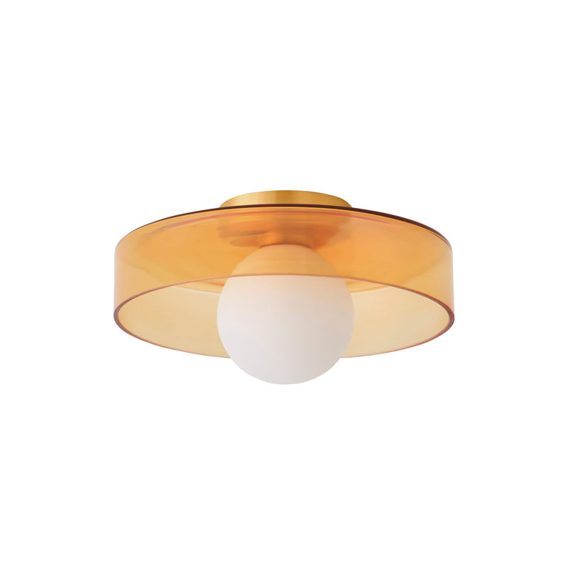 Amaris Glass Flush Mount, Yellow