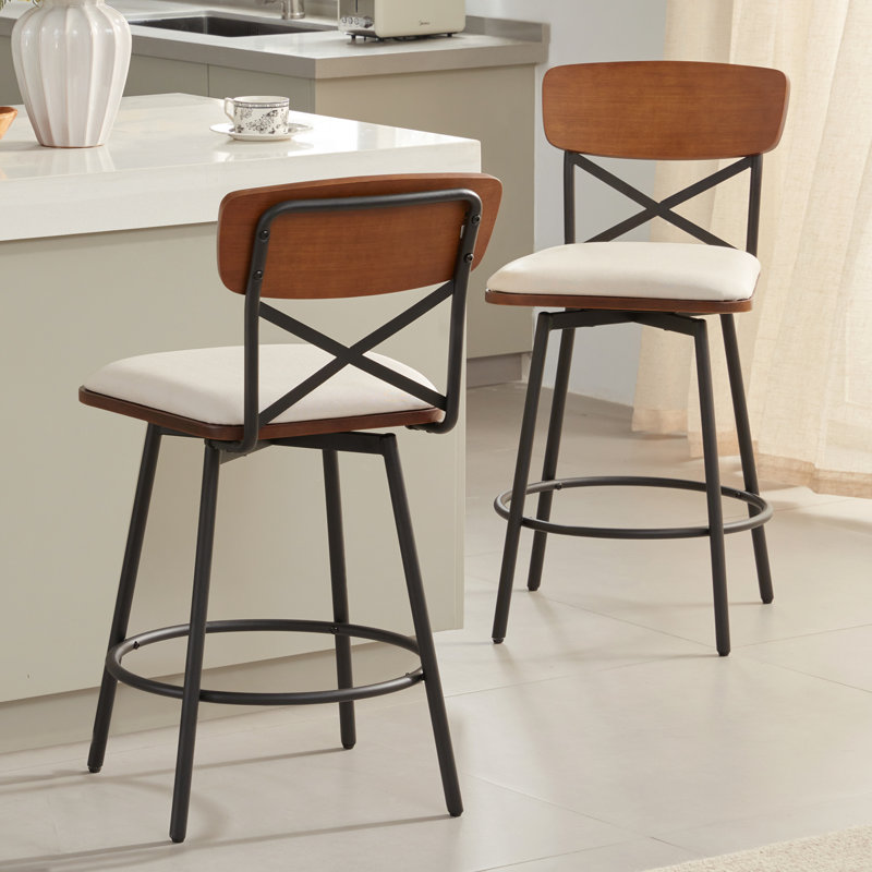 Tabouret de comptoir Jerria 26, Crème