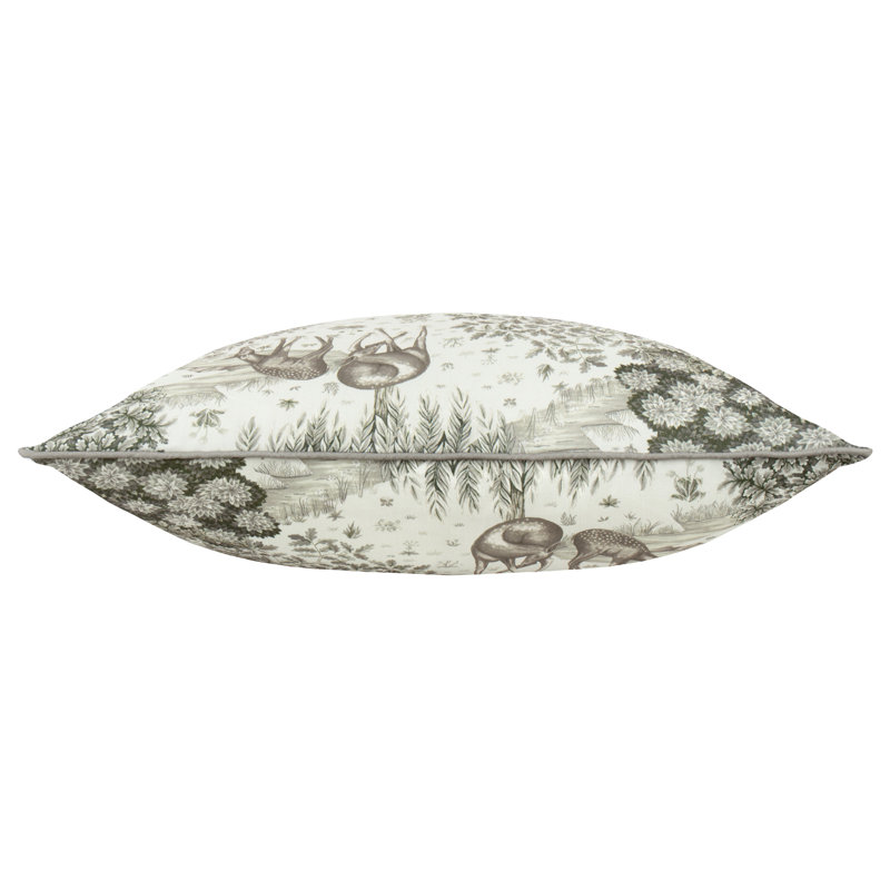 The Brook Indoor / Outdoor Floral Square Throw Cushion, Beige