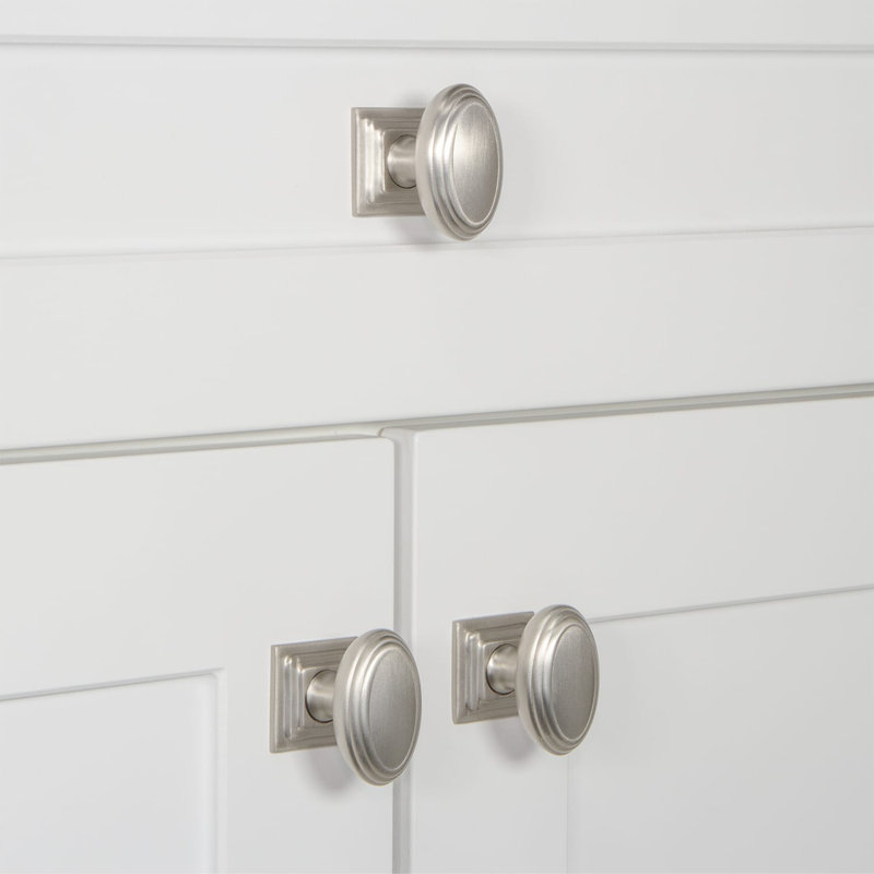 Poignée d'armoire Anneau, Nickel satiné