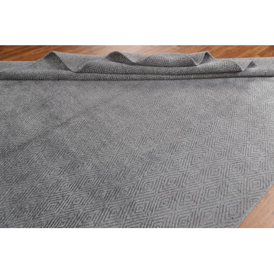 Tapis treillis en laine Gabbeh noué à la main 8 x 10