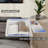 18.7" Adjustable Pneumatic Overbed Table with Wheels Split Top Tilting Bedside Bed Table-1912412499