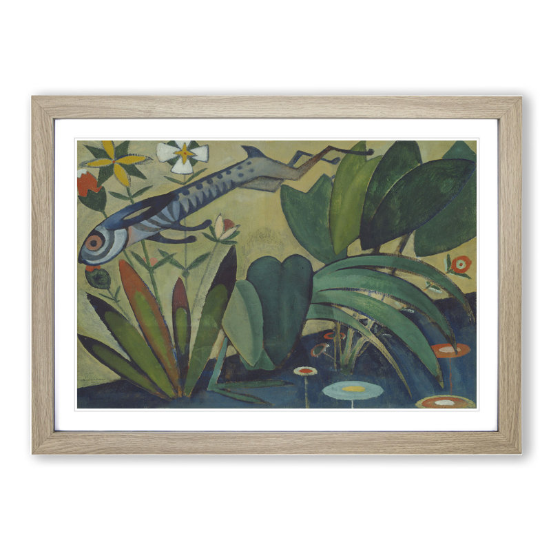 Leap of the Rabbit by Amadeo De Souza-Cardoso - Picture Frame Painting, 27cm H x 36cm W x 2cm D, Oak Framed