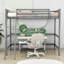Lit mezzanine simple en bois avec échelle Gionny-731460808