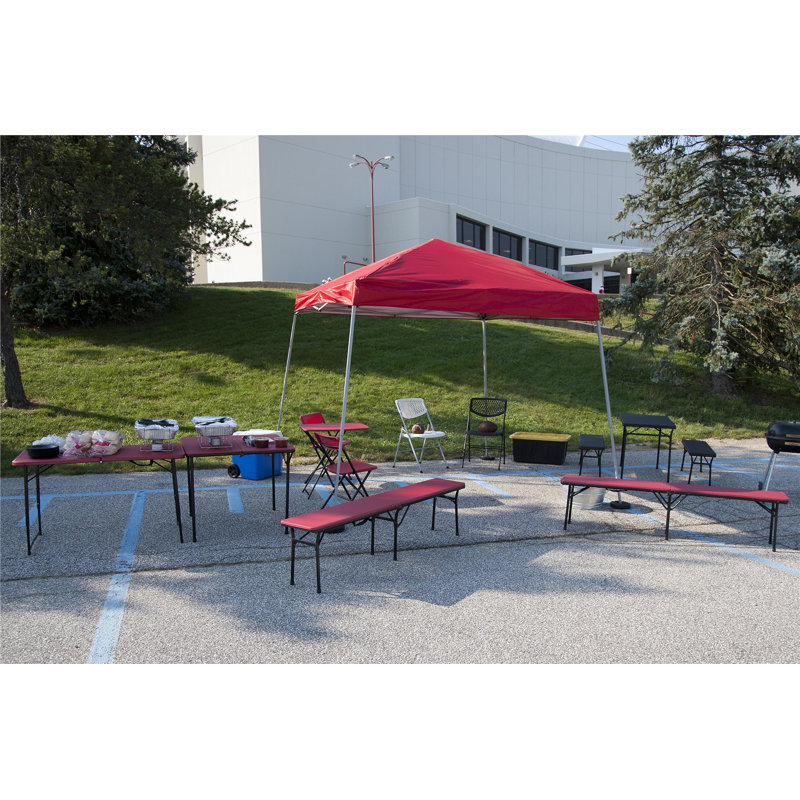 Kaimya Rectangular Folding Outdoor , 45.72cm cm W 18cm cm D, Black