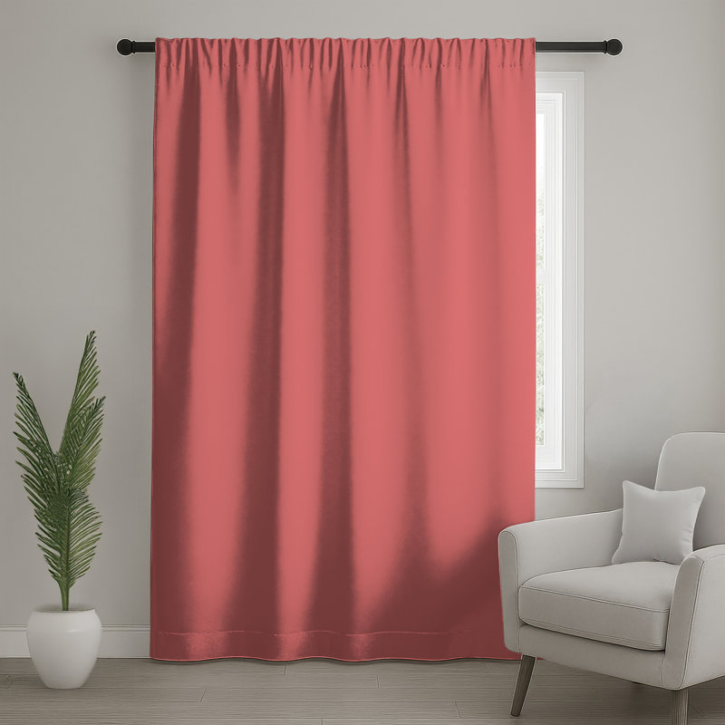 Rideaux de fenêtre de couleur unie de couleur unie, voilages et voilages de couleur unie - 1 panneau, Blocage