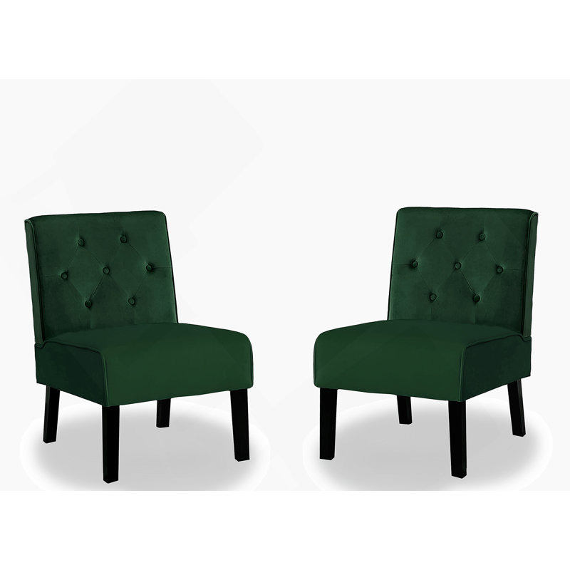 Fauteuil d'appoint 53 po 2 pièces Reese, Velours vert