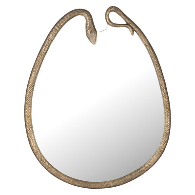 Brass Antique Cast Aluminum Wall Mirror
