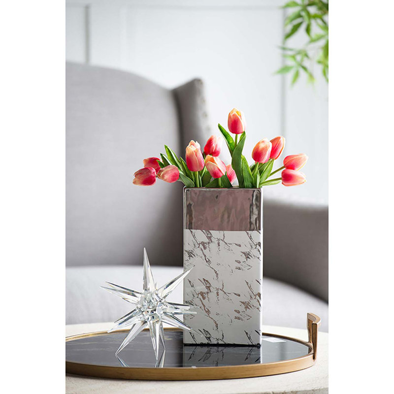 Vase de table Mattice, H 7,5 po x l 6,9 po x P 3,5 po
