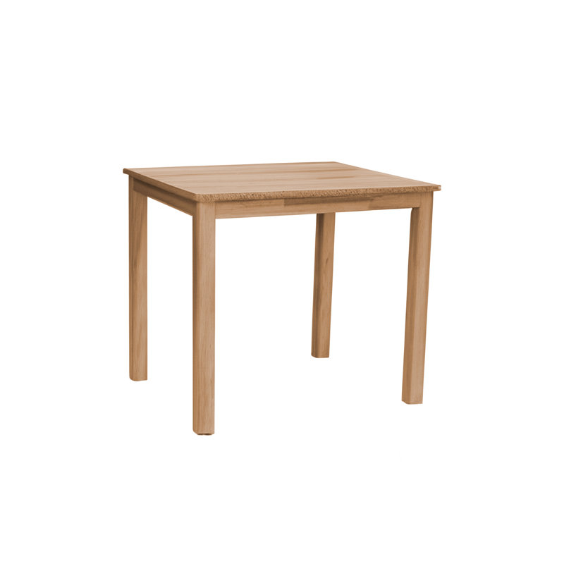 Selayah 2 - Person Rubberwood Solid Wood Dining Set, Brown, white and pink