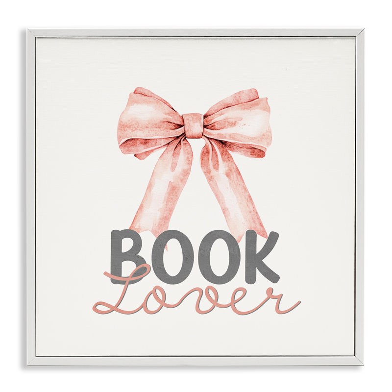 Giclée encadrée «Book Lover» par Kim Allen, Encadrement giclée blanc côtier, H 24 po x l 24 po