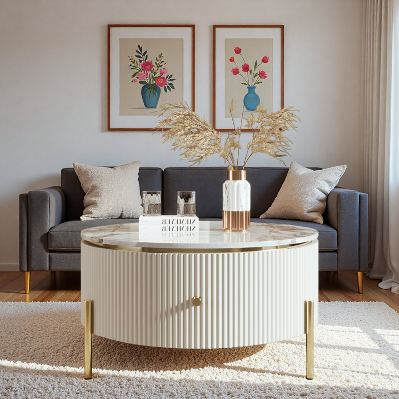 Table basse moderne avec 2 grands tiroirs Modern