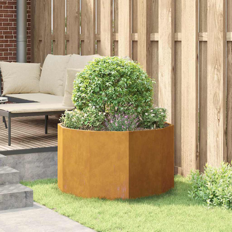 Planter Box, Rusty, 50cm H x 90cm W x 90cm D
