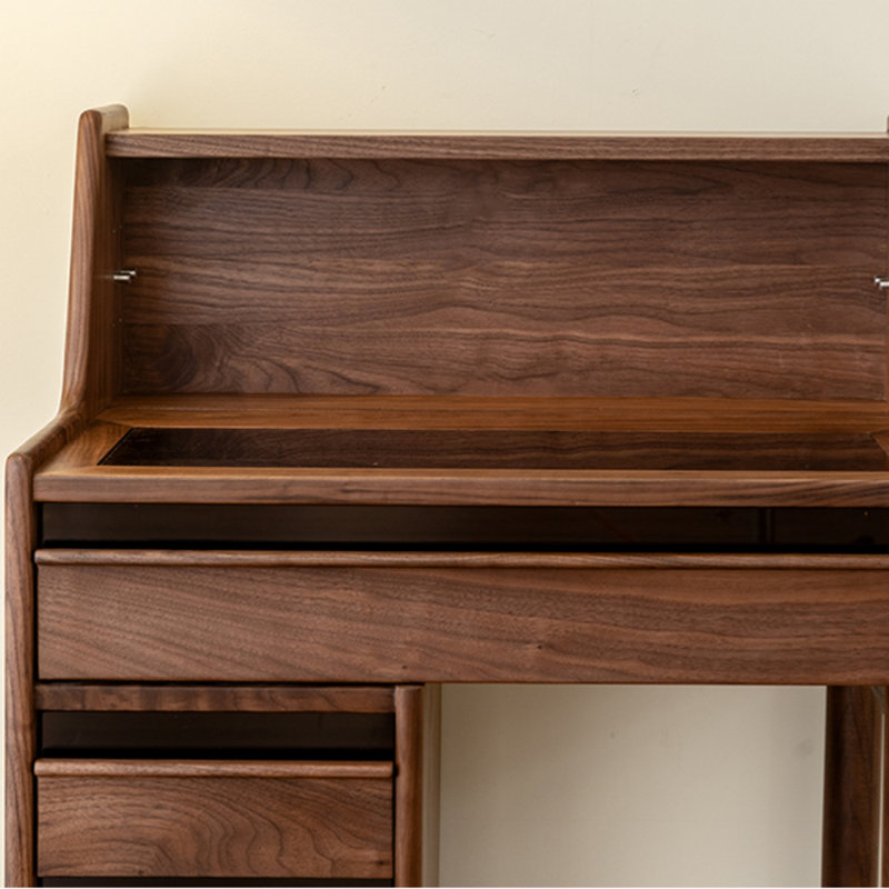 Simple Bedroom Solid Wood Dresser, Walnut