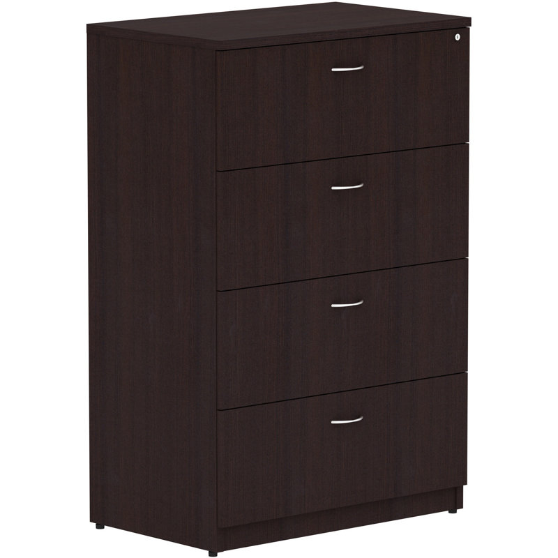 Orlanda 35'' Wide 4 -Drawer File Cabinet, Espresso
