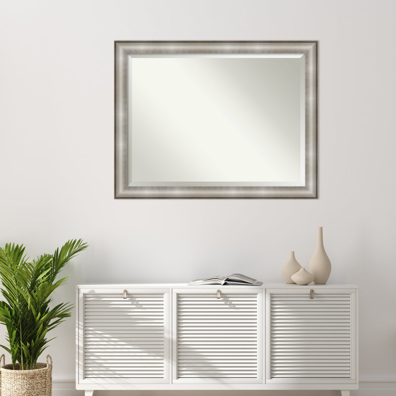 Dyana Flat Wall Mirror, 35" x 45", Silver