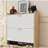 31.5 Inch Nordic Style Shoe Storage Cabinet with 2 Flip Drawers, Freestanding Organizer with Solid Wood Legs for Entryway, Narrow Shoe Rack Cabinet-614744089