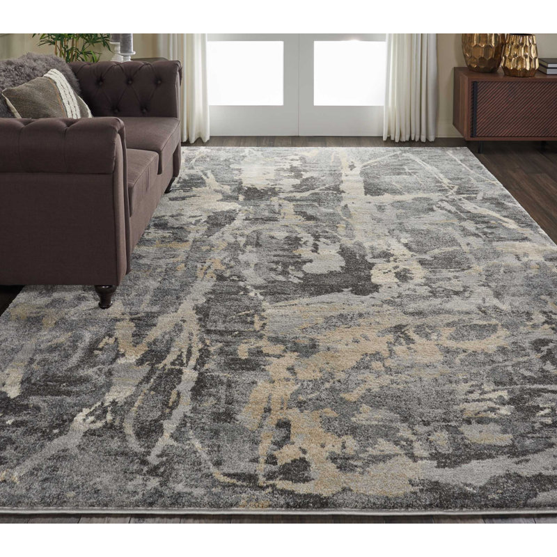 Favermann Abstract Indoor Rug, Rectangle 9'6" x 13'