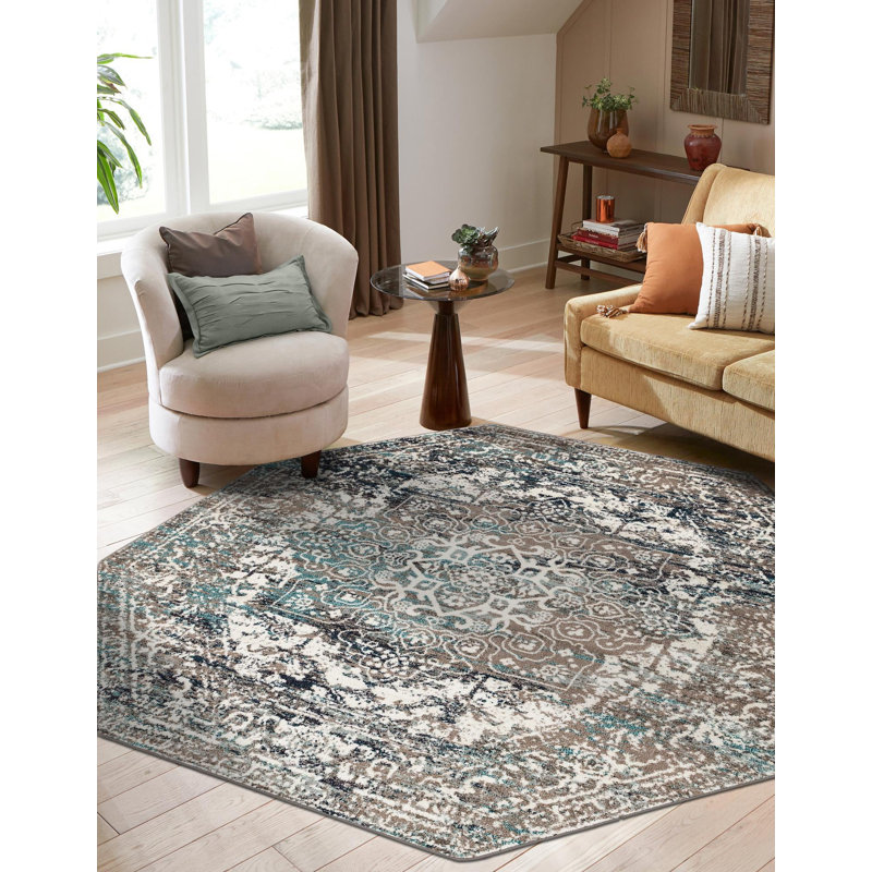 Inesse Oriental Indoor Rug, Octagon 7'10" x 7'10"