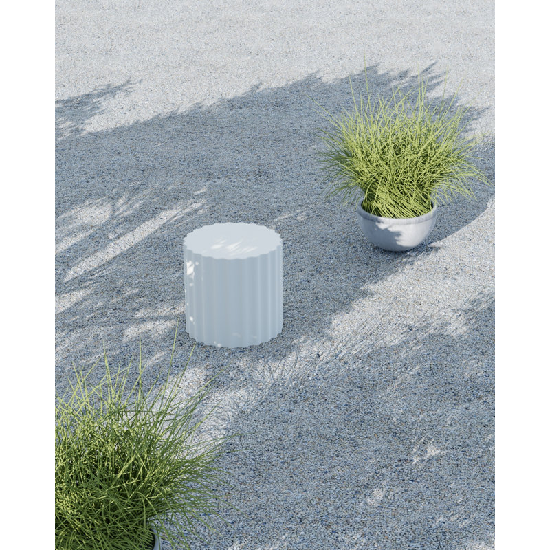 Athena Concrete Outdoor Patio End Table