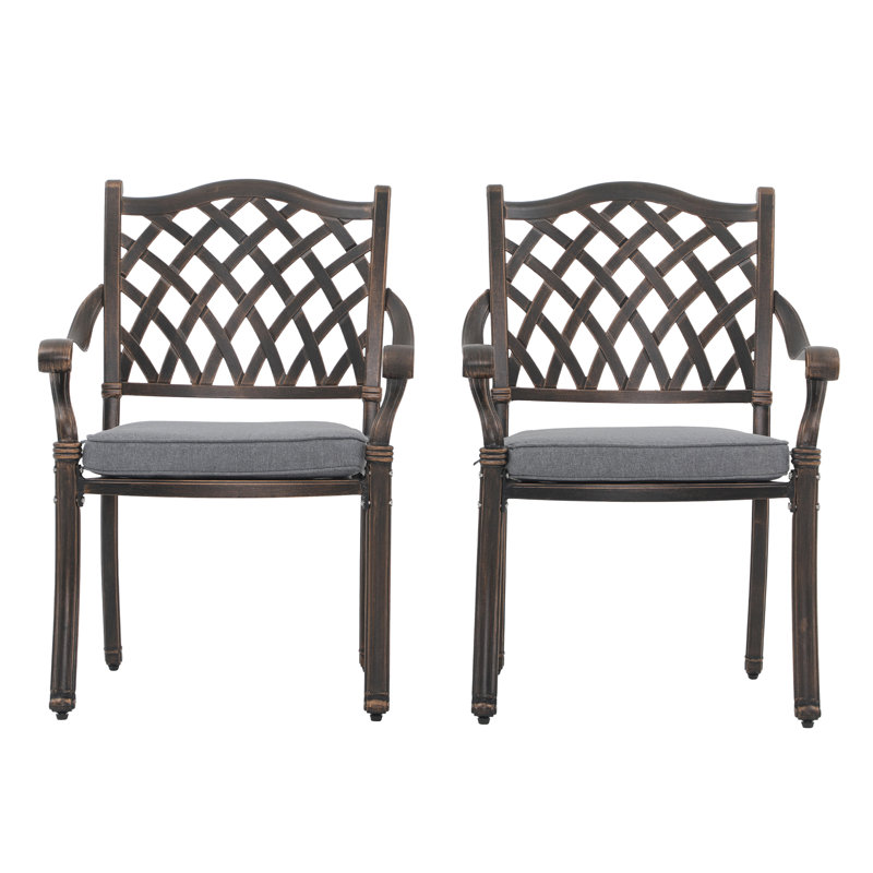 Chaise de salle à manger d'extérieur empilable Cherel, Gris