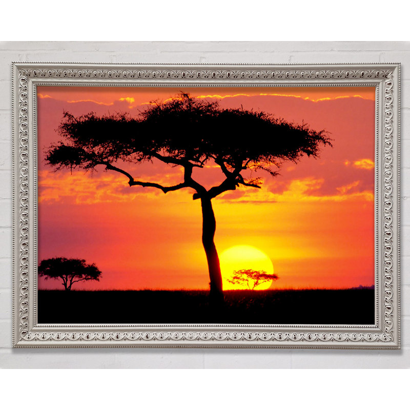Sunset In Kenya - Single Picture Frame Print, 59.7cm H x 84.1cm W