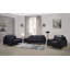Causeuse, similicuir et similicuir noir-130152362