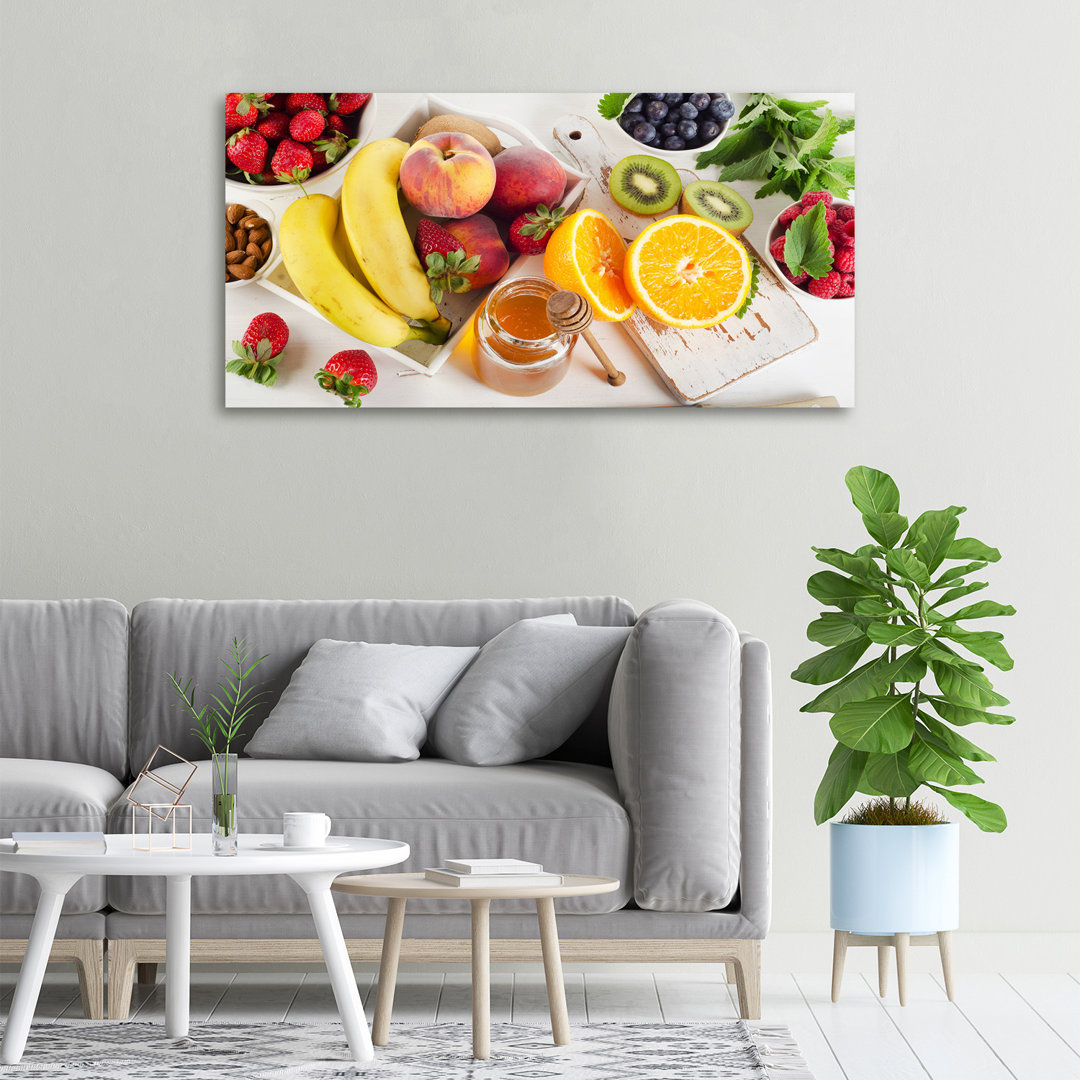 Obst und Honig - Kunstdrucke auf Leinwand - Wrapped Canvas