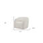 Fauteuil demi-tonneau en tissu beige Gracie Mills